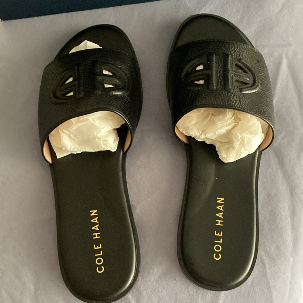 Cole Haan black sliders size 6.5B worn in house only for fit.